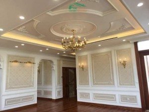 Phào chỉ dát vàng dành cho biệt thự village